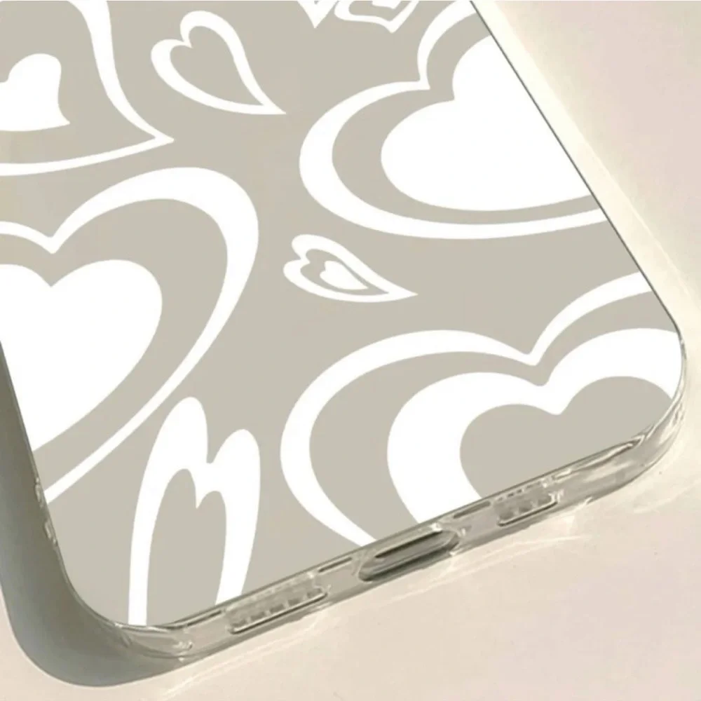 New Heart Pattern Clear Phone Case iPhone 12 Pro